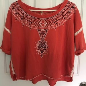 free people short sleeve sweatshirt
